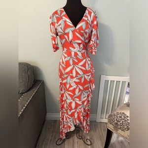 Coco and Carmen summer printed wrap dress